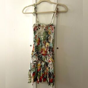 Floral Ruched Mini Dress